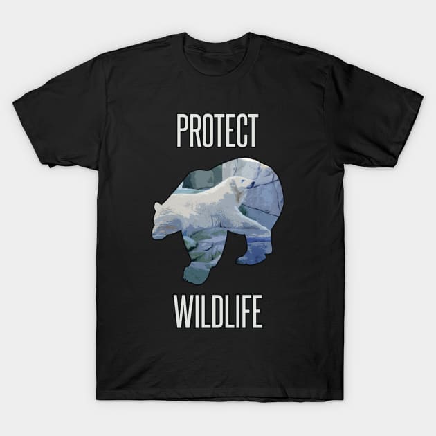 Protect wildlife - polar bear T-Shirt by Protect friends